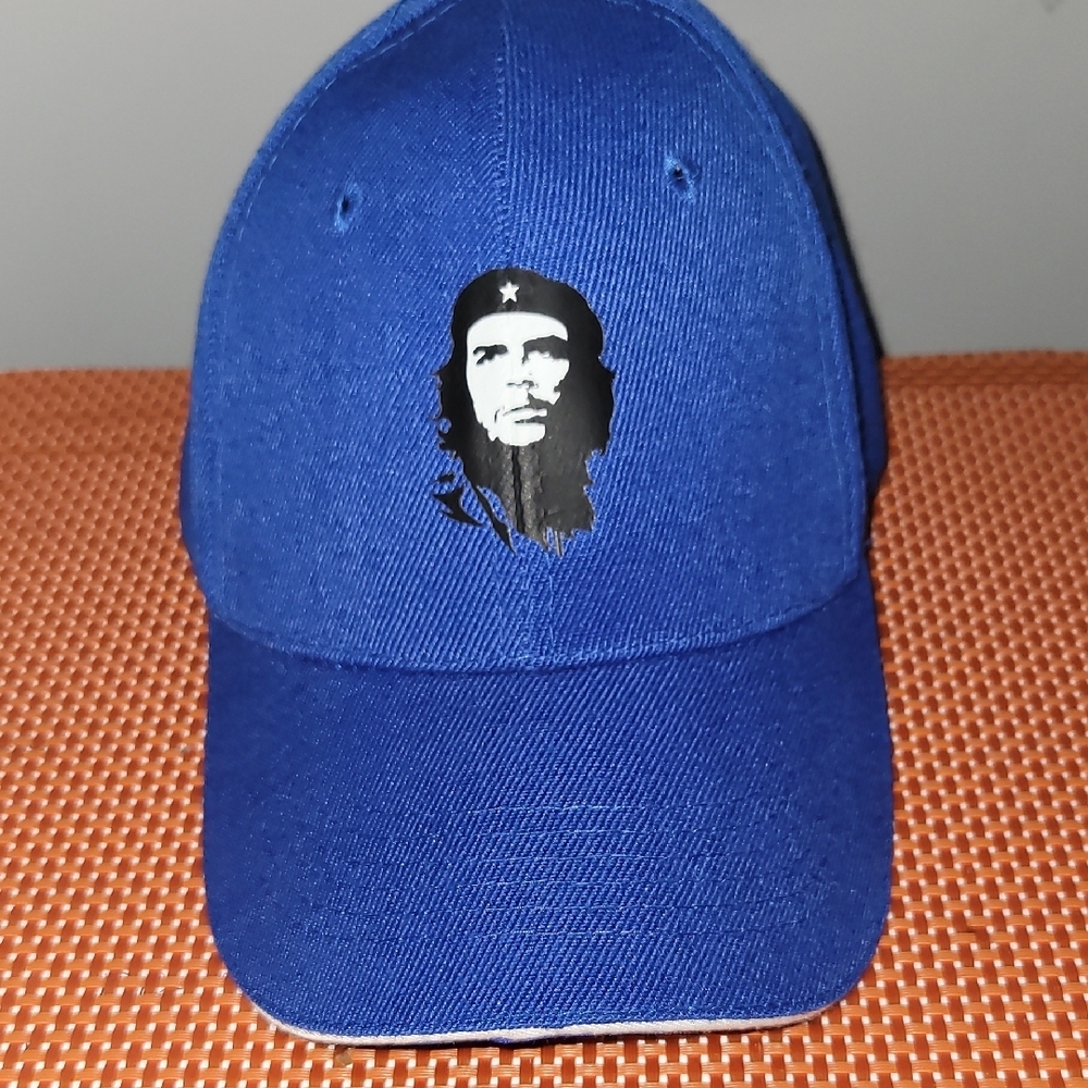 Blue Mens Baseball Cap with Graphic Emblem